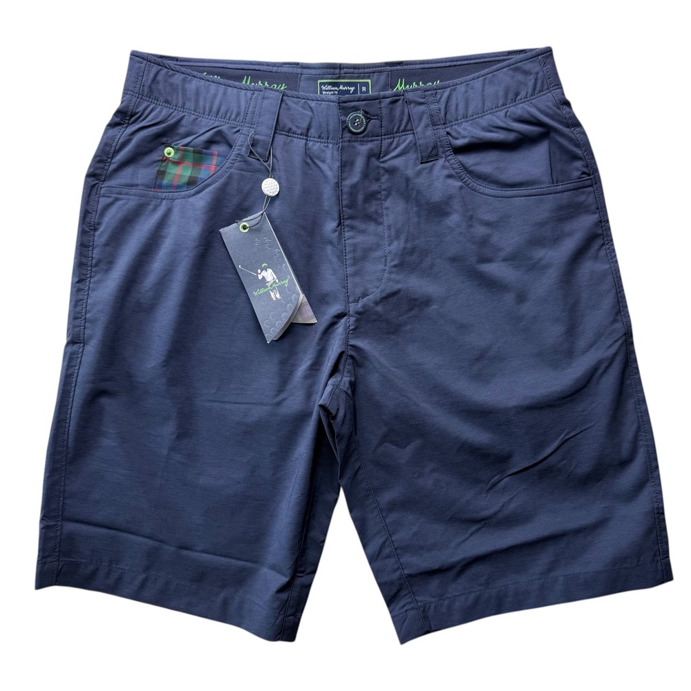 William Murray Mens Size 30 Navy Blue Golf‎ Shorts NWT 10" Inseam